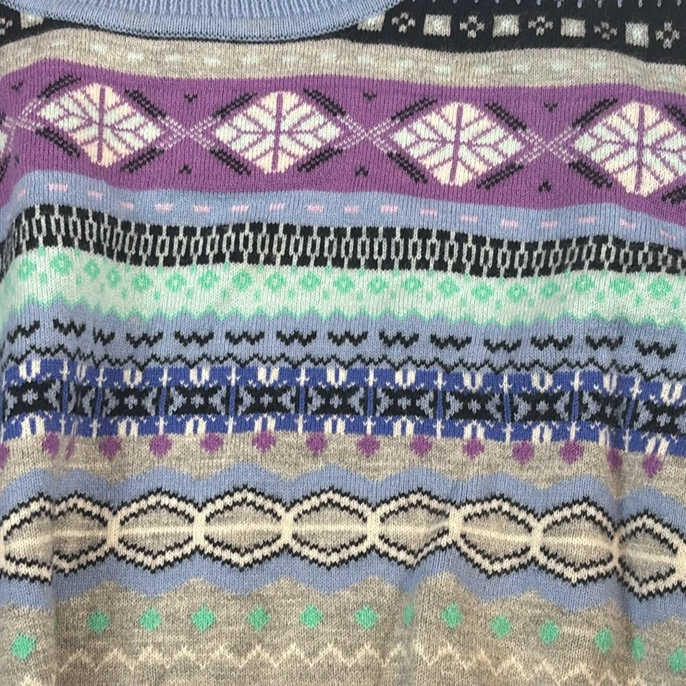 Talbots Sweater Womens‎ Extra Small Wool Blend Geometric Stripes